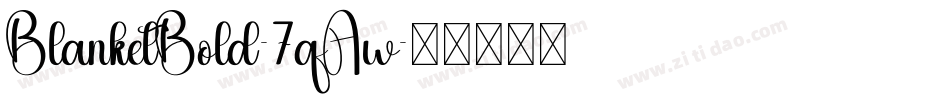 BlanketBold-7qAw字体转换