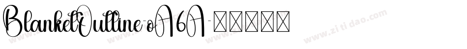 BlanketOutline-oA6A字体转换