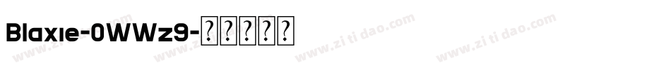 Blaxie-0WWz9字体转换