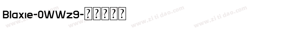 Blaxie-0WWz9字体转换
