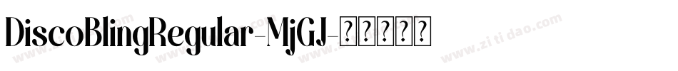 DiscoBlingRegular-MjGJ字体转换