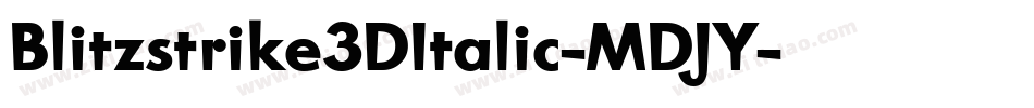 Blitzstrike3DItalic-MDJY字体转换