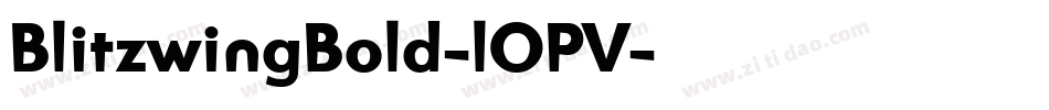 BlitzwingBold-lOPV字体转换