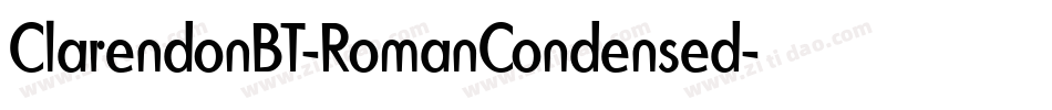 ClarendonBT-RomanCondensed字体转换
