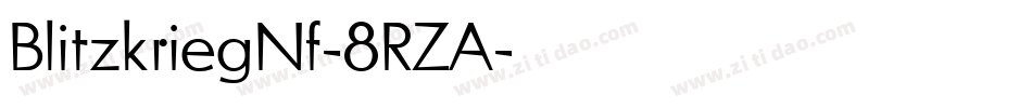 BlitzkriegNf-8RZA字体转换