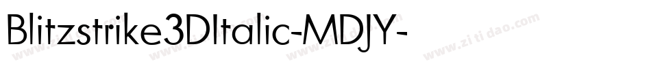 Blitzstrike3DItalic-MDJY字体转换