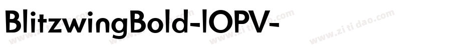 BlitzwingBold-lOPV字体转换