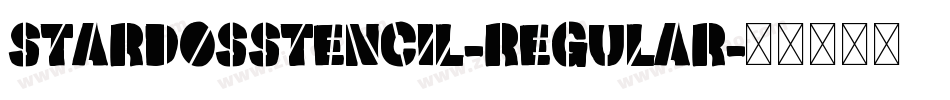 StardosStencil-Regular字体转换