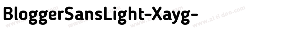 BloggerSansLight-Xayg字体转换