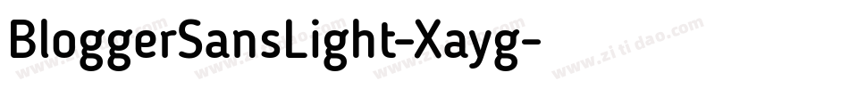 BloggerSansLight-Xayg字体转换