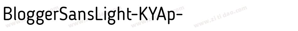 BloggerSansLight-KYAp字体转换