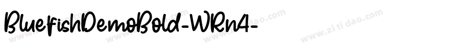 BluefishDemoBold-WRn4字体转换