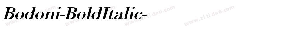 Bodoni-BoldItalic字体转换