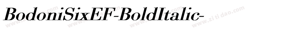 BodoniSixEF-BoldItalic字体转换