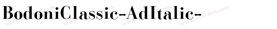 BodoniClassic-AdItalic字体转换