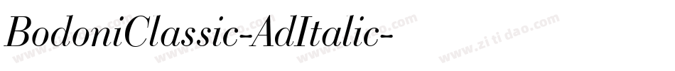 BodoniClassic-AdItalic字体转换