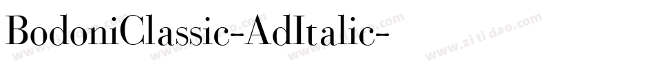 BodoniClassic-AdItalic字体转换