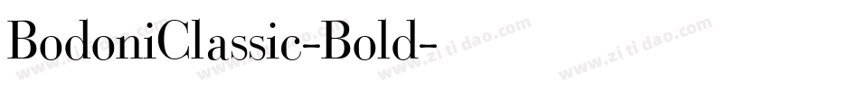 BodoniClassic-Bold字体转换