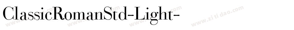 ClassicRomanStd-Light字体转换