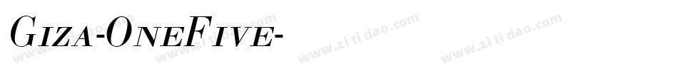 Giza-OneFive字体转换