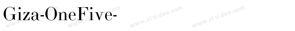 Giza-OneFive字体转换
