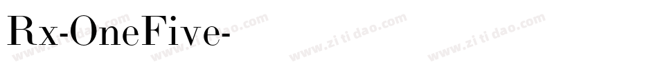 Rx-OneFive字体转换