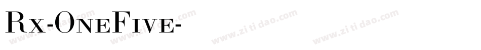 Rx-OneFive字体转换