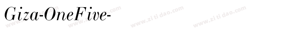 Giza-OneFive字体转换