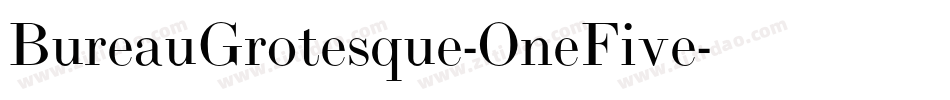 BureauGrotesque-OneFive字体转换