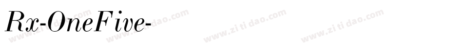 Rx-OneFive字体转换