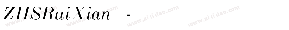 ZHSRuiXian生成器字体转换