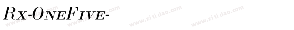 Rx-OneFive字体转换