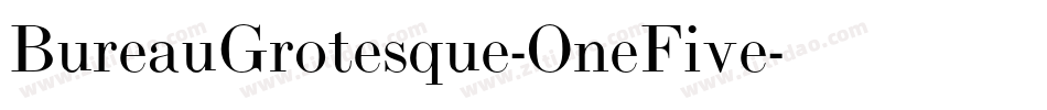 BureauGrotesque-OneFive字体转换