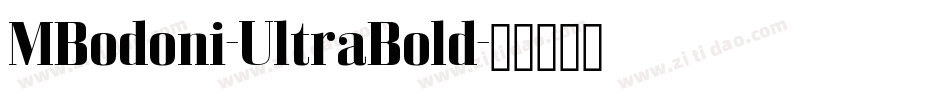 MBodoni-UltraBold字体转换