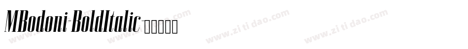 MBodoni-BoldItalic字体转换