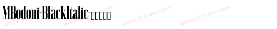 MBodoni-BlackItalic字体转换
