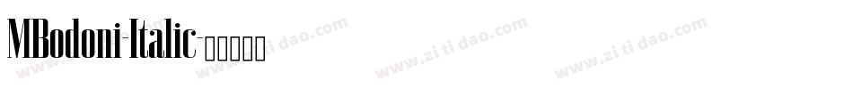 MBodoni-Italic字体转换