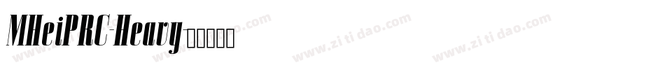 MHeiPRC-Heavy字体转换