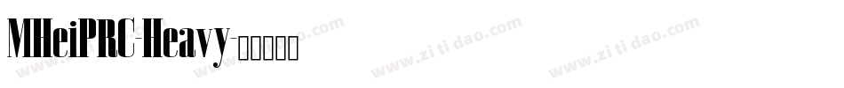 MHeiPRC-Heavy字体转换