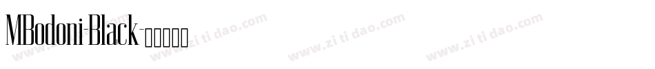 MBodoni-Black字体转换
