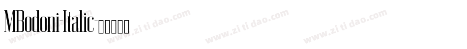 MBodoni-Italic字体转换
