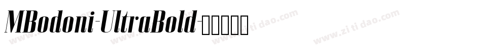 MBodoni-UltraBold字体转换
