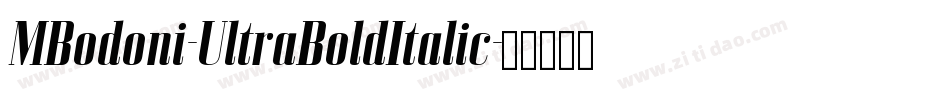 MBodoni-UltraBoldItalic字体转换