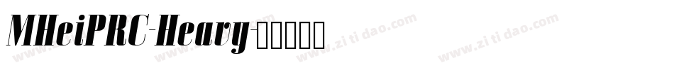 MHeiPRC-Heavy字体转换