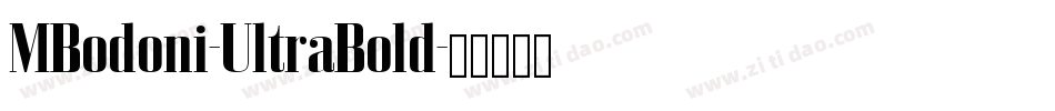 MBodoni-UltraBold字体转换