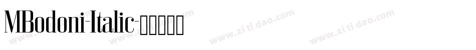 MBodoni-Italic字体转换