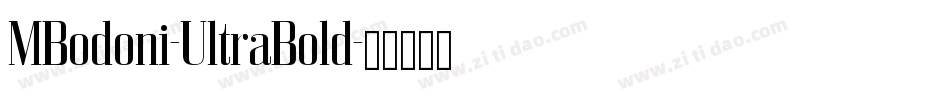 MBodoni-UltraBold字体转换