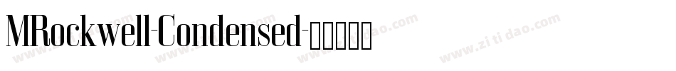MRockwell-Condensed字体转换