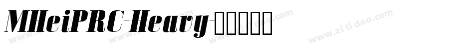 MHeiPRC-Heavy字体转换