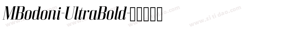 MBodoni-UltraBold字体转换